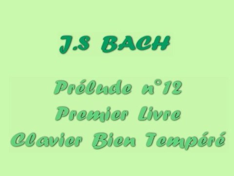 Bach - Prélude n°12 Clavier Bien Tempéré