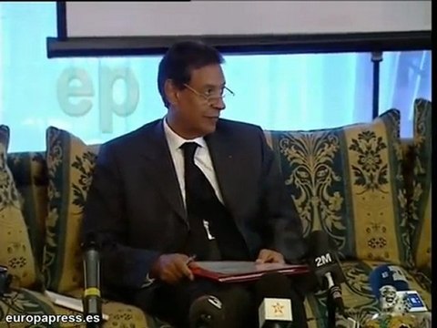 El Ministro Marroquí en rueda de prensa