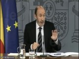 Rubalcaba comparece tras el Consejo de Ministros