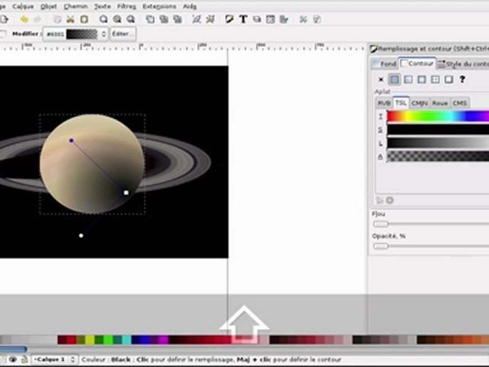 Réaliser la planéte saturne avec inkscape