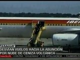Desvían vuelos hacia Asunción por ceniza volcánica