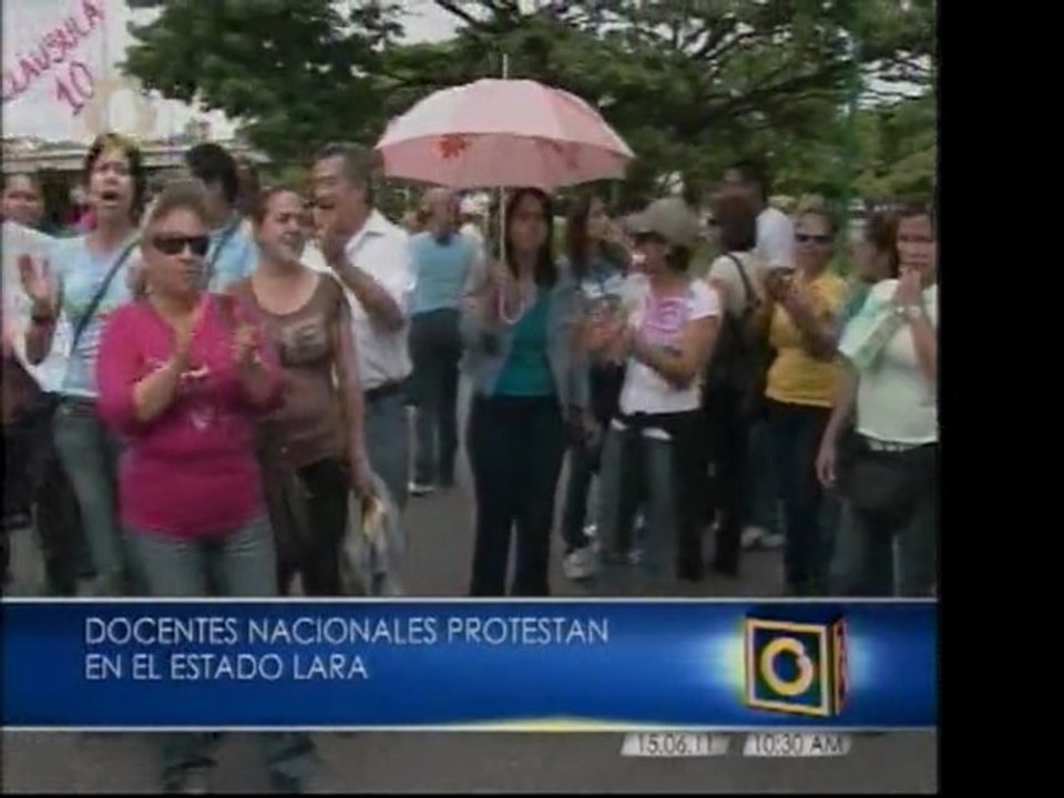Protesta y tranca de docentes