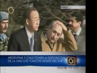 Argentina y Chile ofrecen "cascos azulez" a la ONU