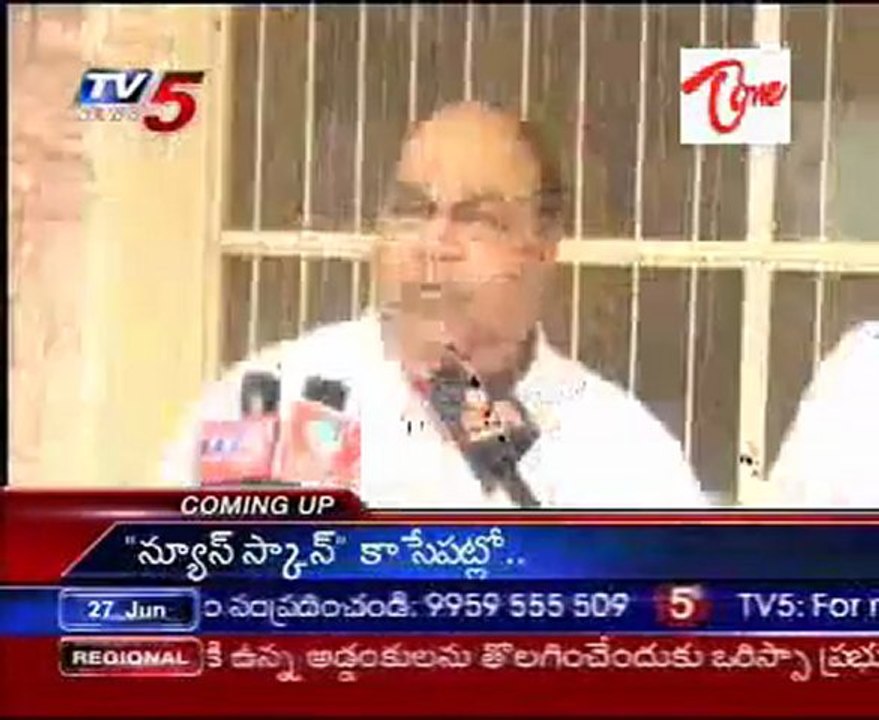 Nagam Janardhan Reddy talking to media