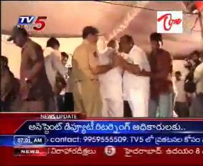 Kishan reddy's Dharna Camp Distrubed by police- Arrested