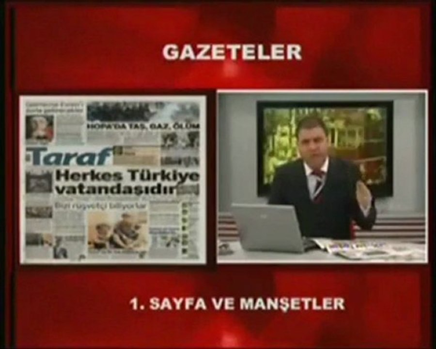 Spiker canlı yayında Taraf'ı yırttı