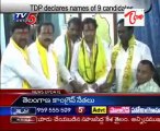 TDP declares names of 9 candidates in By Elec.