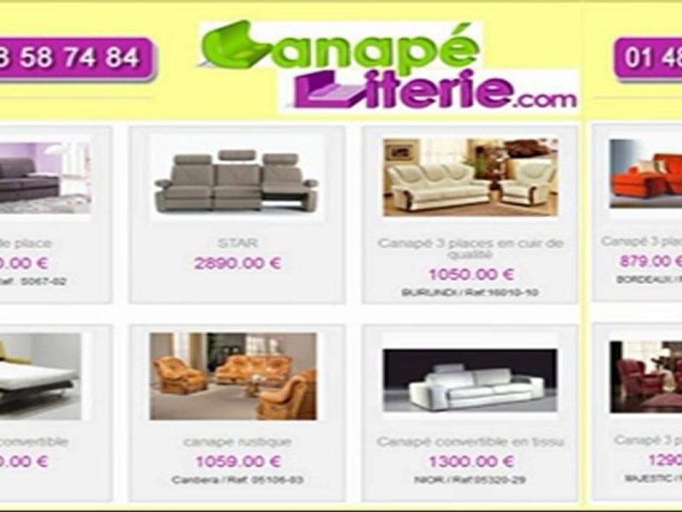 acheter canape pas cher sur internet - canapeliterie.com N.1