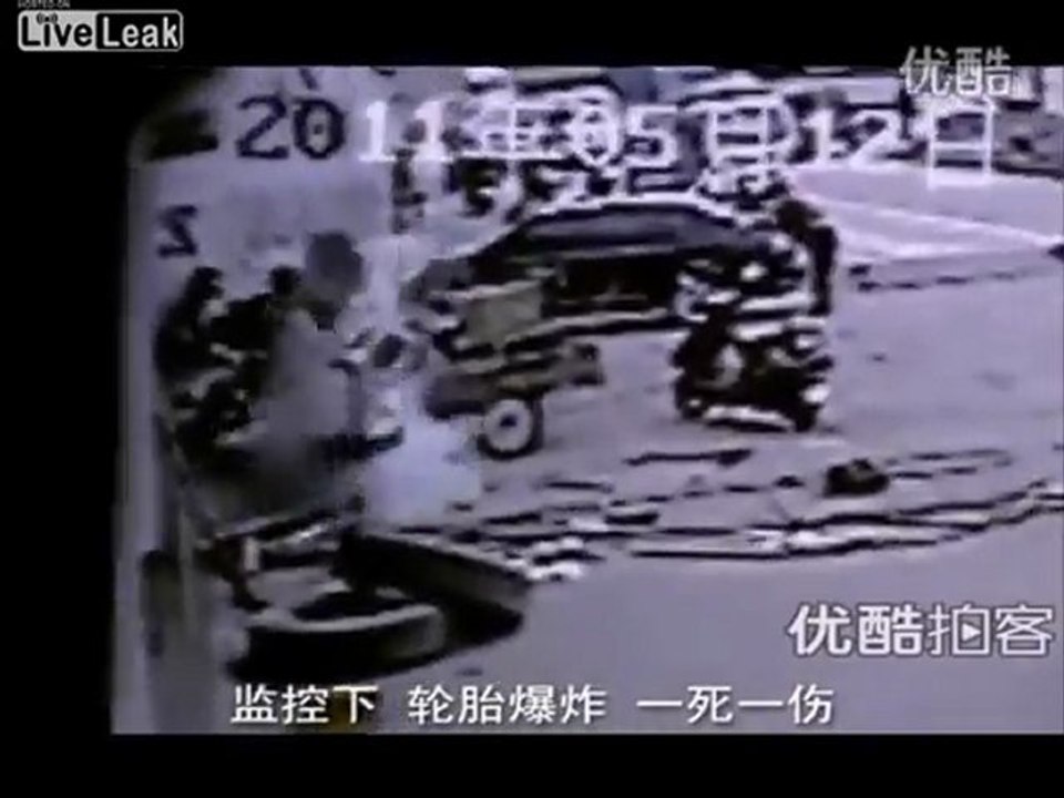 Over inflating tire explosion video Dailymotion