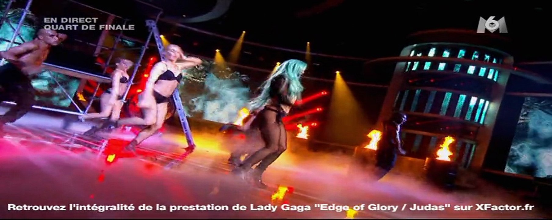 Lady Gaga sur le plateau de X Factor France OFFICIEL - Edge of Glory et Judas