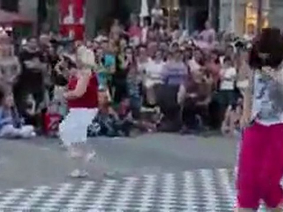Old Lady Loves Techno Dancing