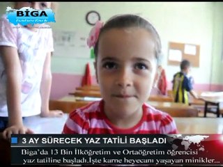 Biga'da miniklerin karne heyecanı