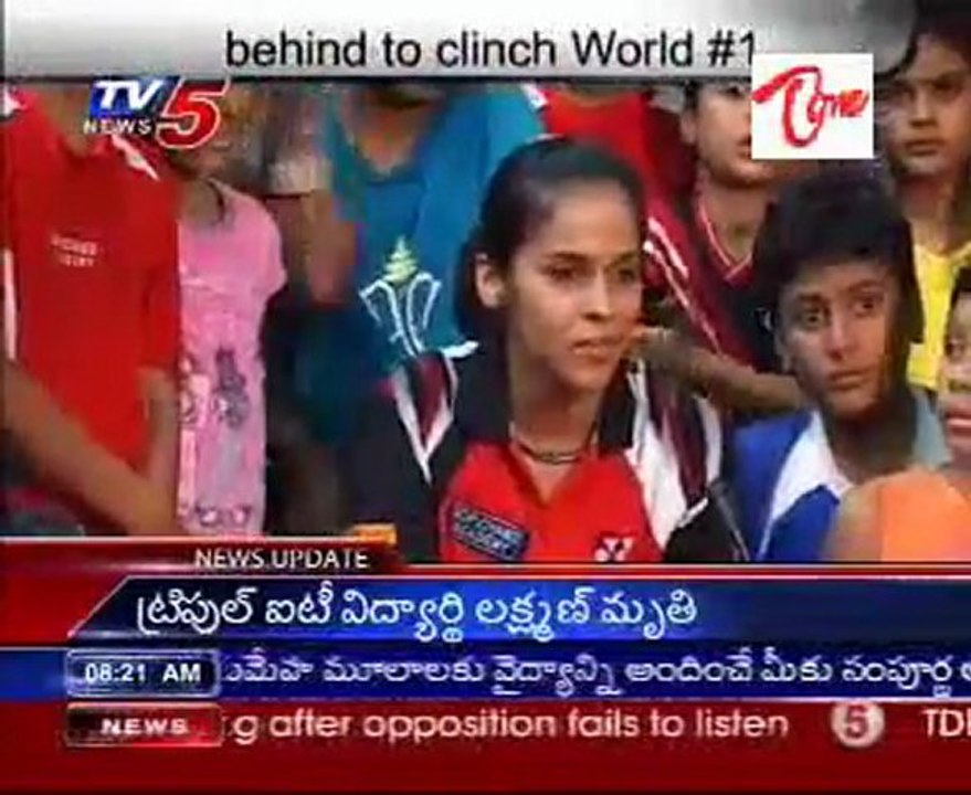 Shuttler Saina just one place