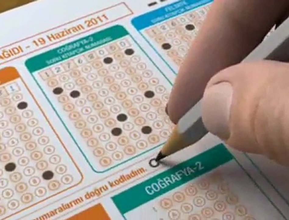 2011-LYS cevap kâğıtlarına soru kitapçık numaralarının kodlanması görsel örneği