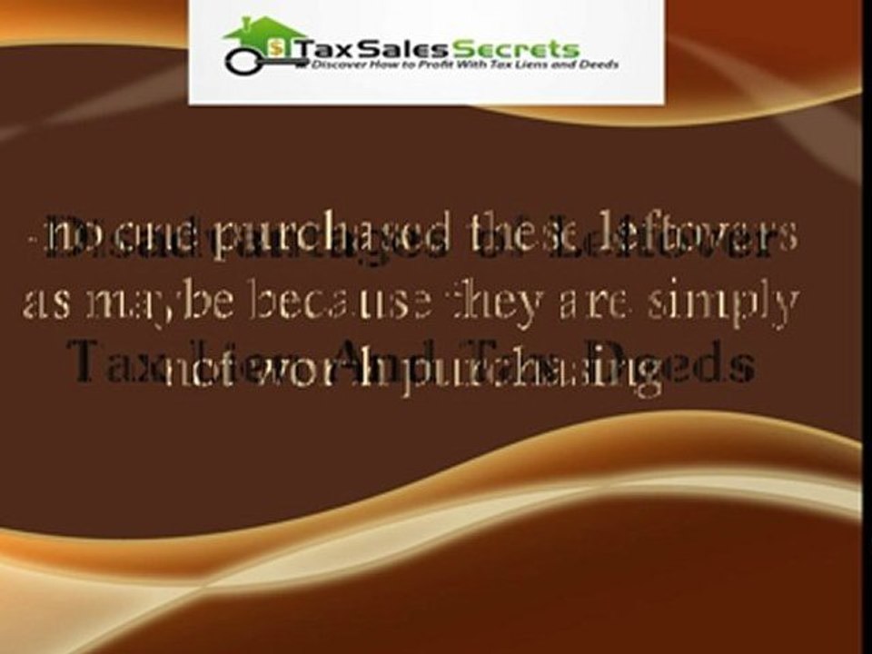 Leftover Tax Liens and Tax Deeds
