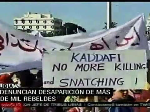 Denuncian desaparición de rebeldes libios