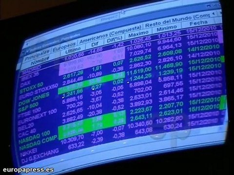 El cierre de la Bolsa con caidas