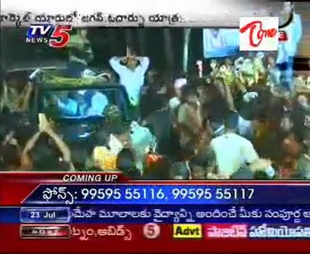 Y.S.Jagan's Odarpu yatra @ Sakhinetipalli - E.G.dist