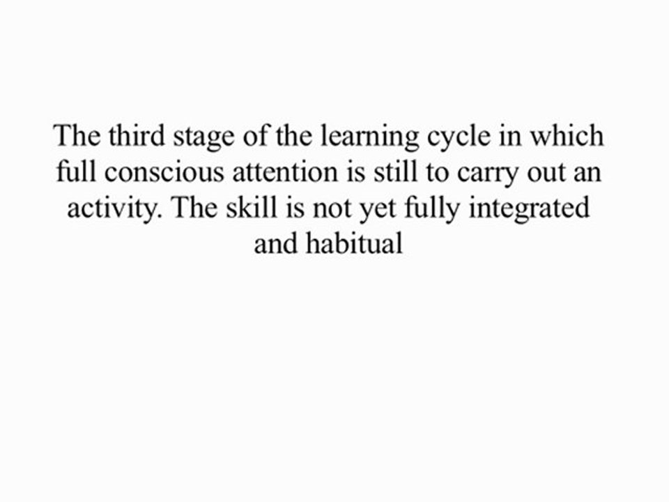 NLP Glossary -Conscious Incompetence