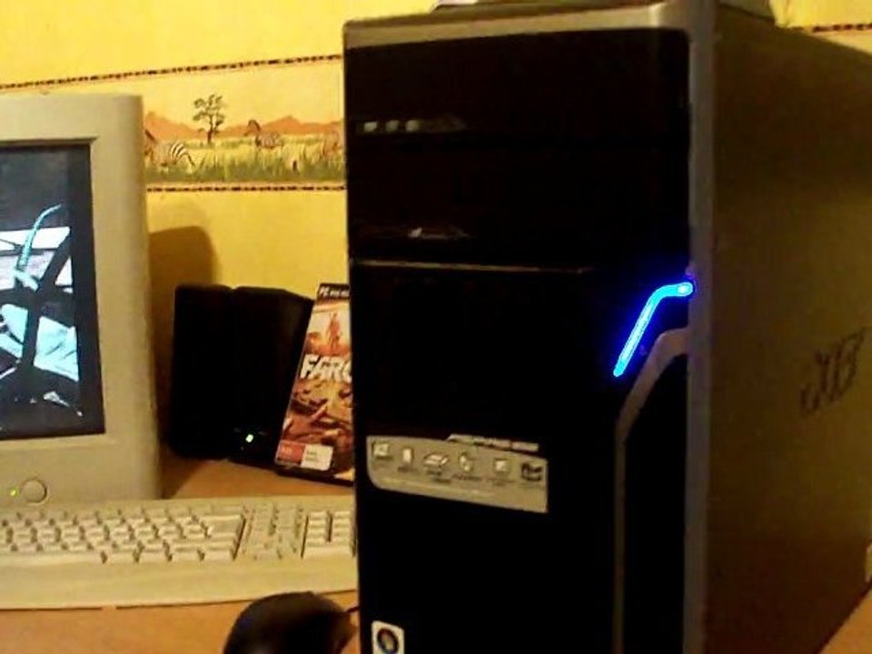 Dépannage et amélioration d'un PC multimédia acer aspire m5640,changement de carte mere et ajout d'une carte graphique gamer puit réinstallation systeme et test sous far cry 2 benchmark