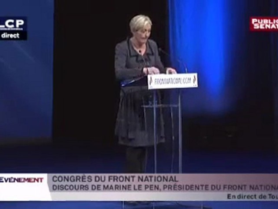 Discours de Marine Le Pen. Présidente du Front National Congrès de Tours. 16 janvier 2011 2de4