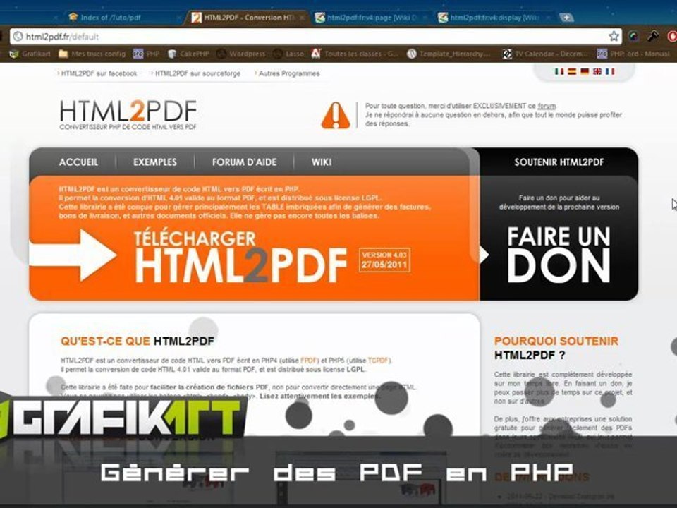 Créer des PDF avec HTML2PDF