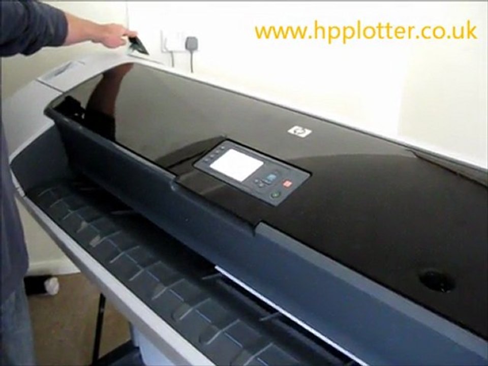DesignJet T1100 Repair - Load roll of media