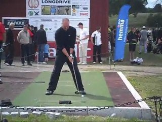 Golf. Long Driving Competition at Soderby Golf Club 2011.