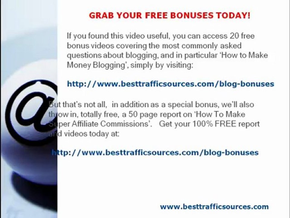 Blogging For Money FAQ - What Is A Blog?