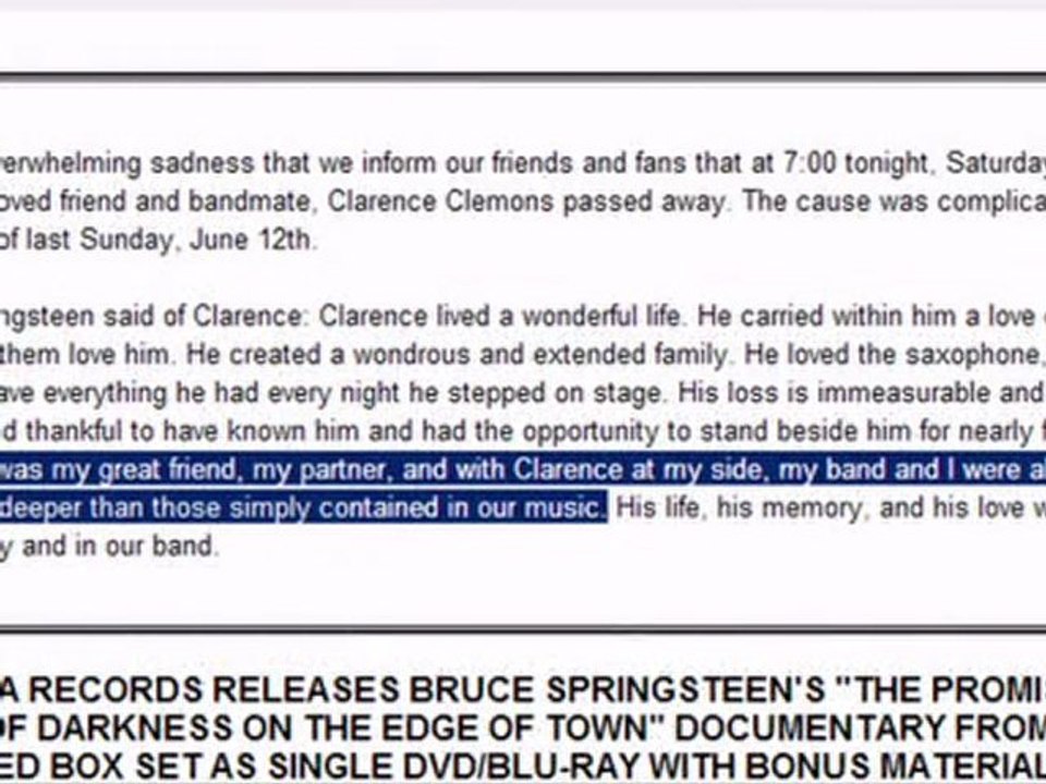 Clarence Clemons dies