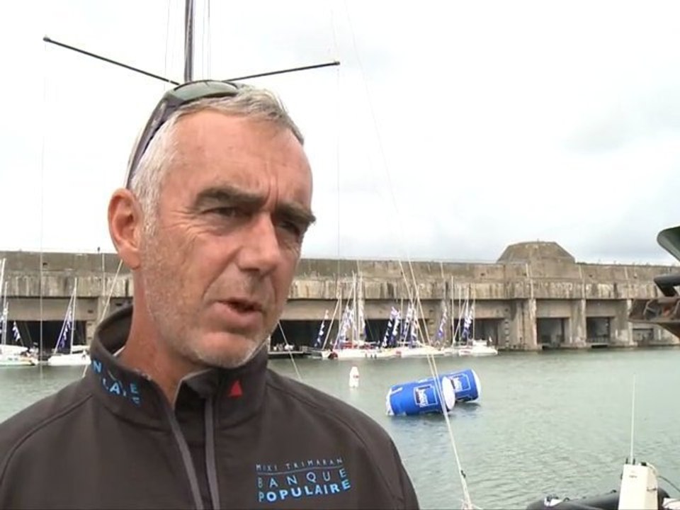 LoÏck Peyron sur le départ du Record SNSM avec Banque Populaire V