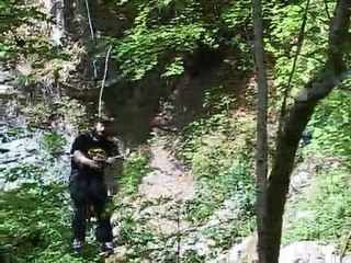 tyrolienne à plat Léman Forest parc aventure acrobranche à Saint Gingolph