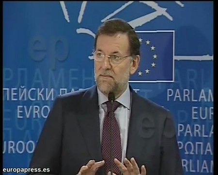 Mariano Rajoy en el Parlamento Europeo