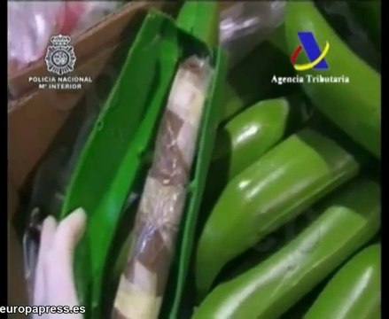 162 kilos de cocaína ocultos en plátanos
