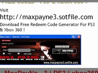Max Payne 3 Redeem codes