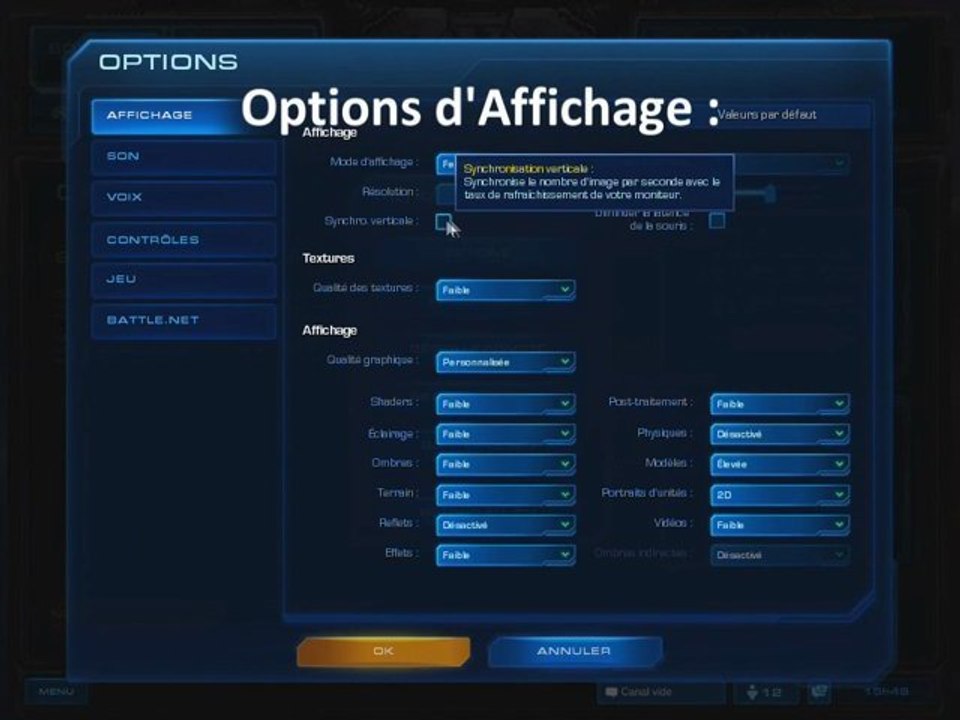 Tuto SC2 : Options du jeu et optimisations graphiques 