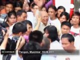 Aung San Suu Kyi celebrates birthday in freedom - no comment
