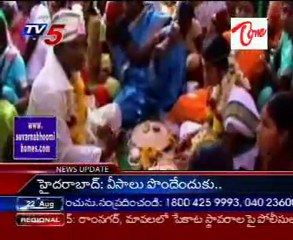 Yaganti  Punyakshetram Glowing up with Group Marriages with 100 pairs