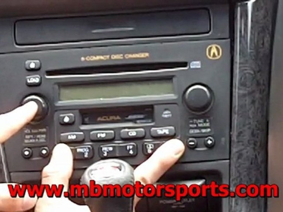 How To Reset Radio Security Code Acura CL MB Motorsports video