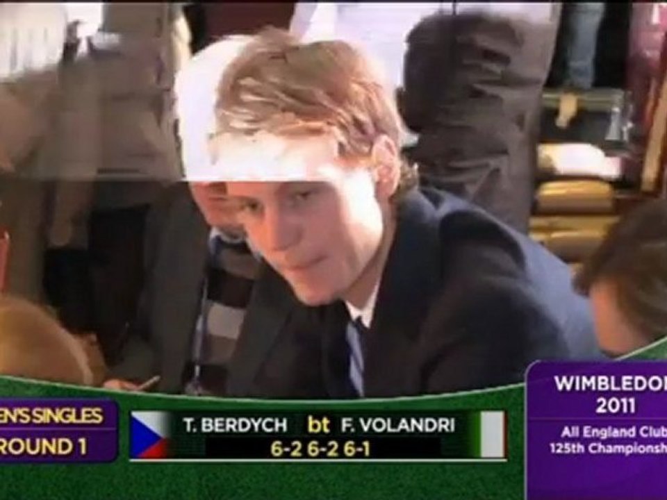 Wimbledon - Berdych besiegt Volandri