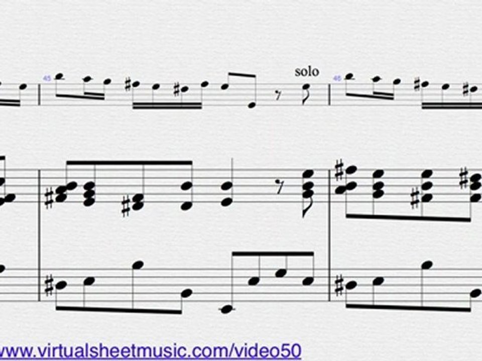 Antonio Vivaldi's Concerto in A minor Op.3 No.6, Violin and Piano Sheet Music - Video Score