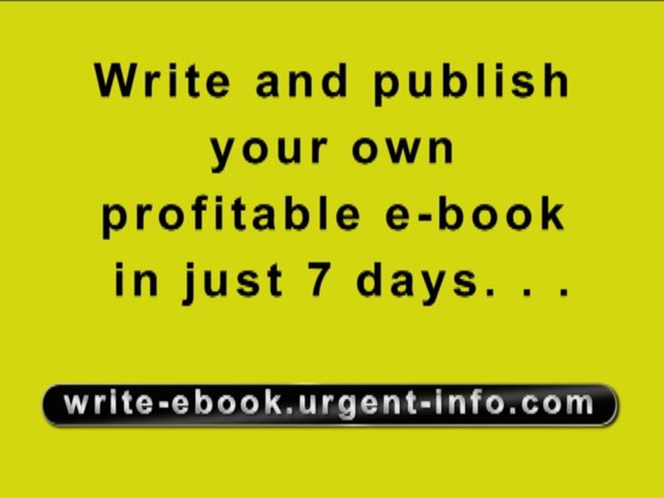How to write books – e-book program