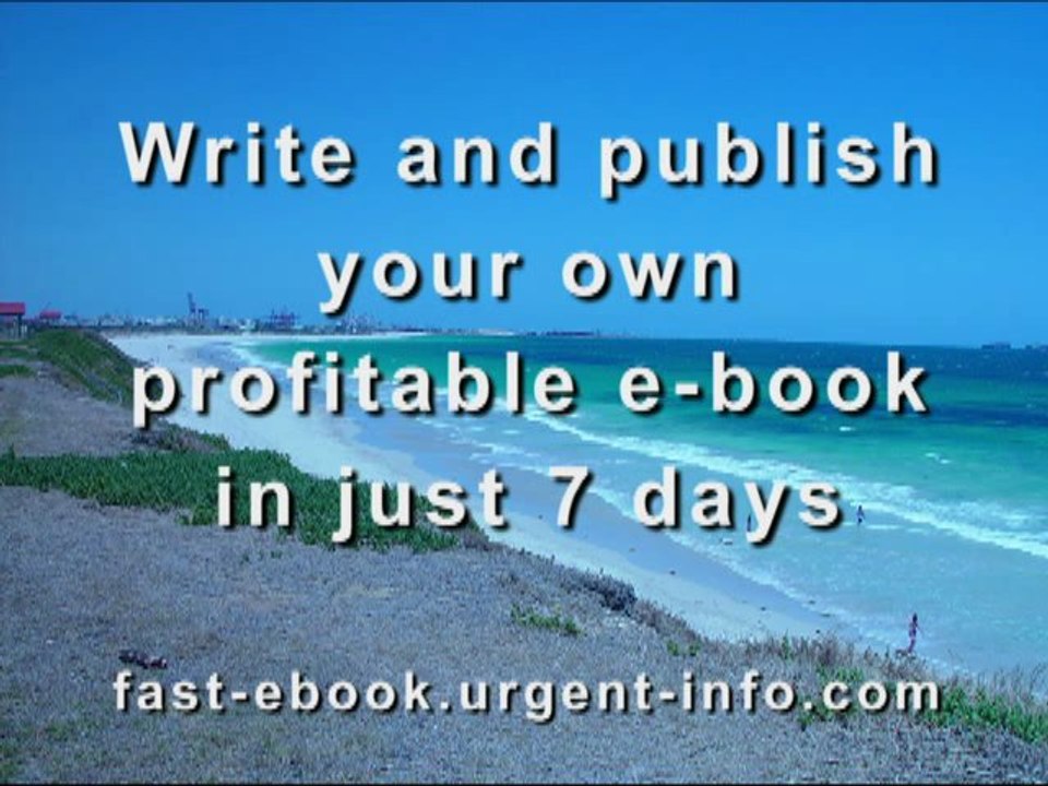 How to write and sell your own e-book
