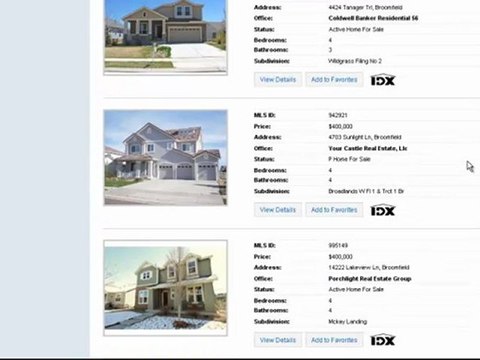 Find Homes for Sale Broomfield Colorado