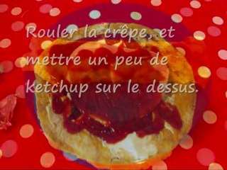 crêpe jambon fromage ketchup