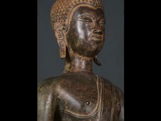 Thai Brass Earth Touching Buddha 40in