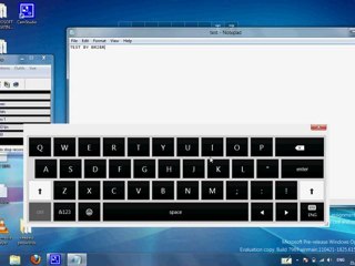 Clavier SMS windows 8 build 7989