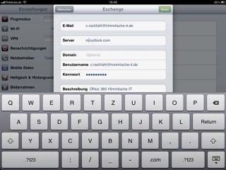 Office 365 - Das iPad an Exchange Online abinden