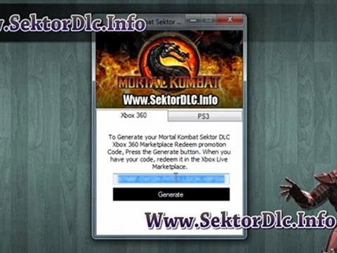 Get Free Mortal Kombat Sektor DLC keys - Xbox 360 / PS3 Tutorial