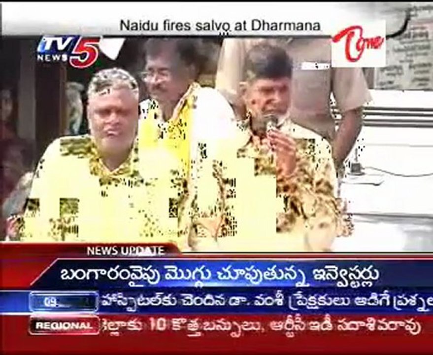 Chandrababu fired on Dharmana
